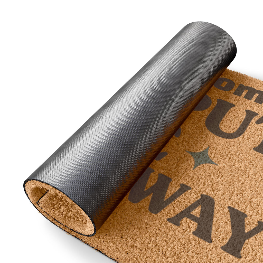 Funny Coir Doormat — "Before You Come In, Let’s Put the Crazy Away" Welcome Mat