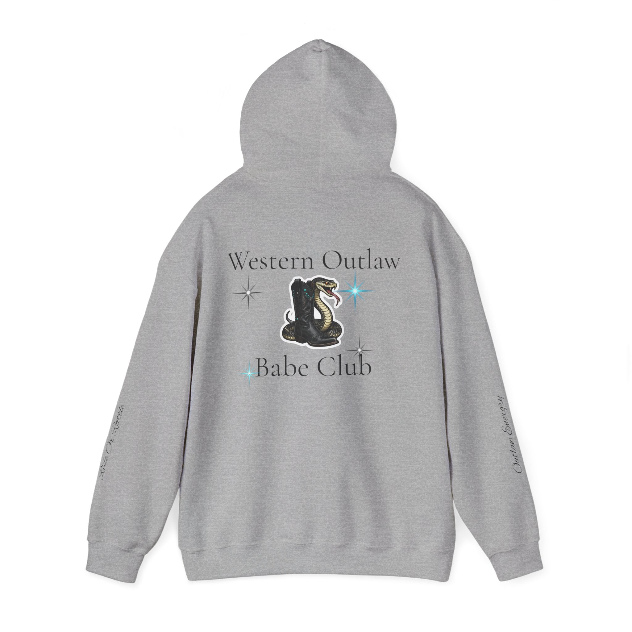 Western Outlaw Babe Club Hoodie — Vintage Snake Graphic Pullover