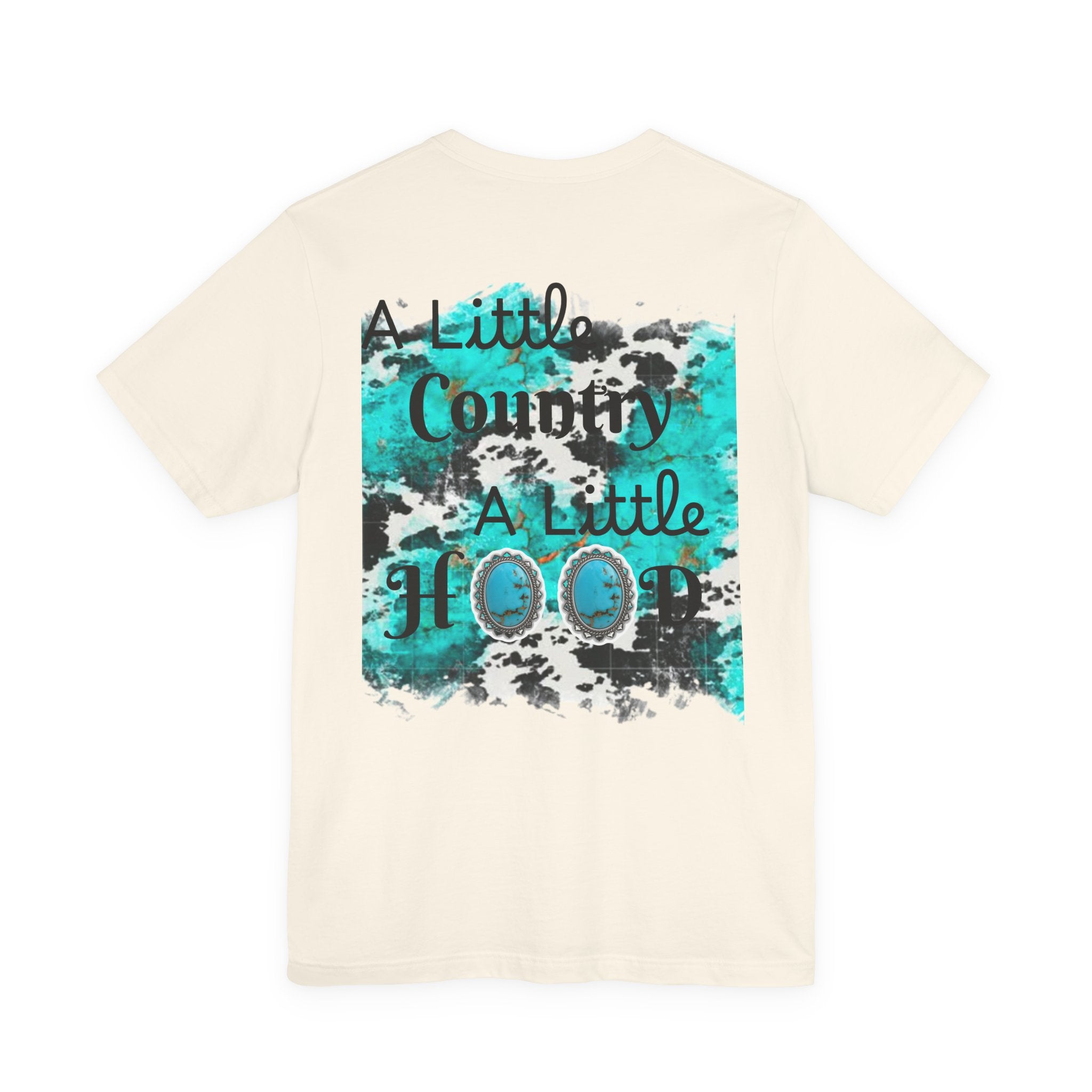 Country + Rodeo Graphic Tee — “A Little Country A Little Hood” Cotton T‑Shirt