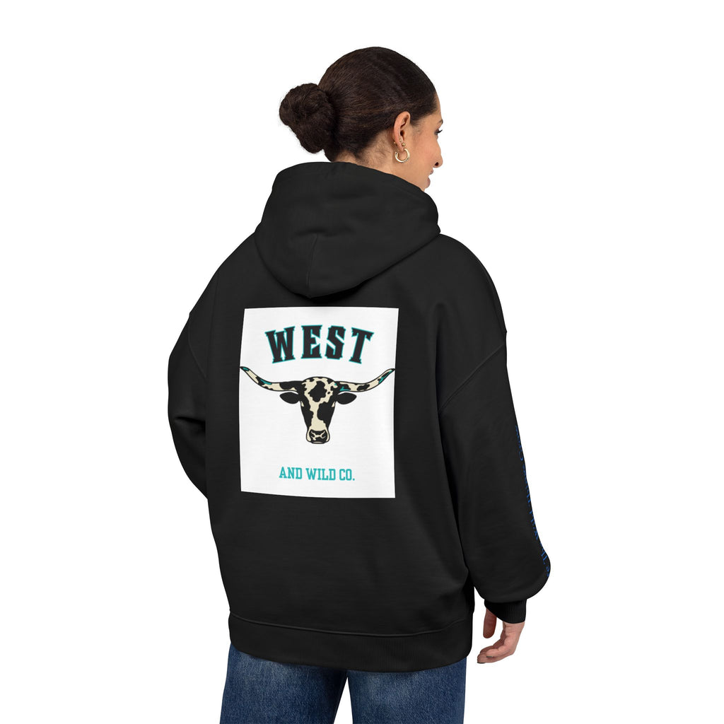 West & Wild Co. Longhorn Hoodie — Organic Relaxed Pullover