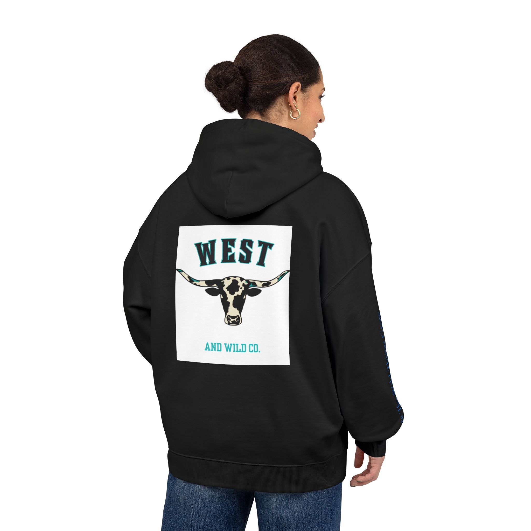 West & Wild Co. Longhorn Hoodie — Organic Relaxed Pullover