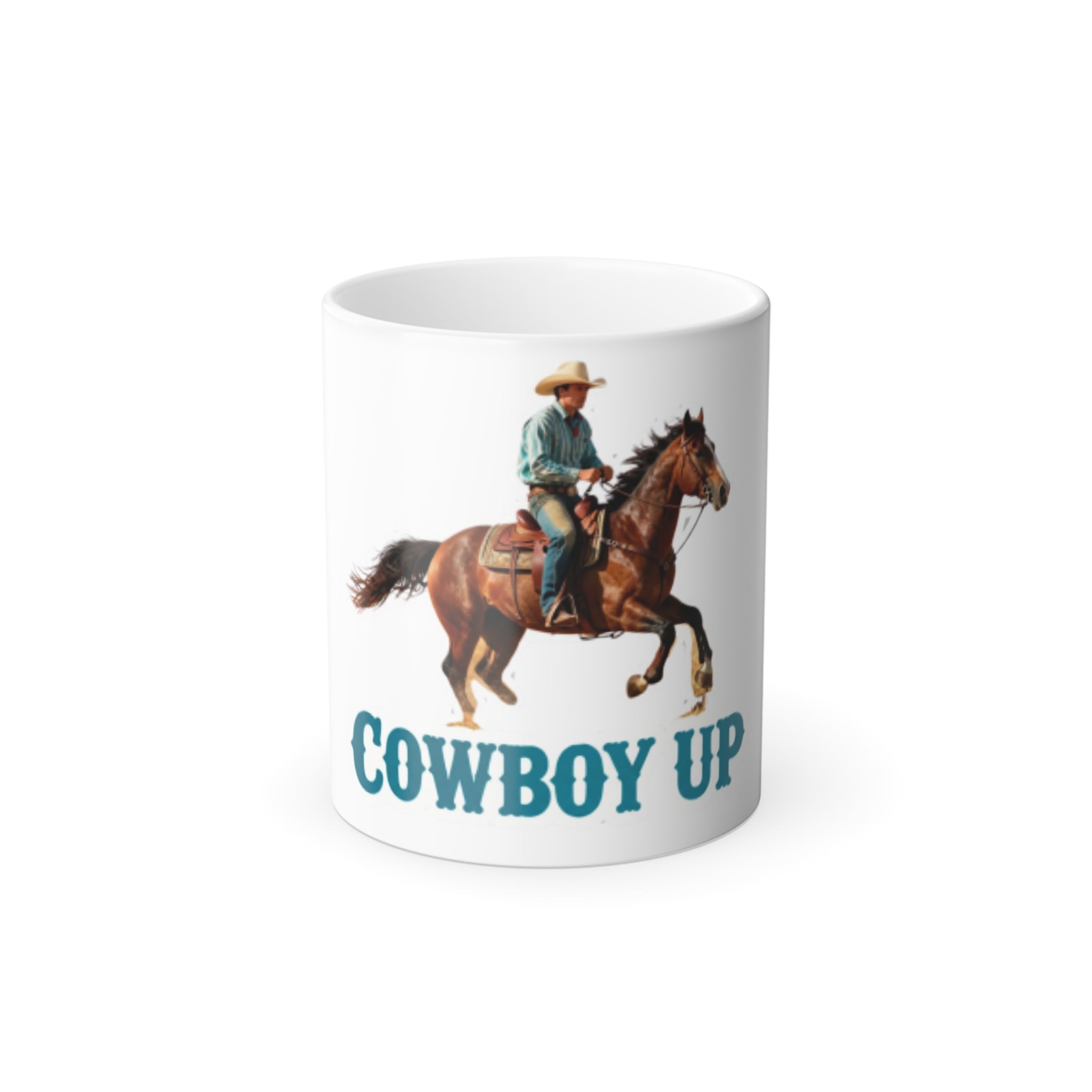 Cowboy Up Color-Changing Mug — 11oz Horse Rider Gift