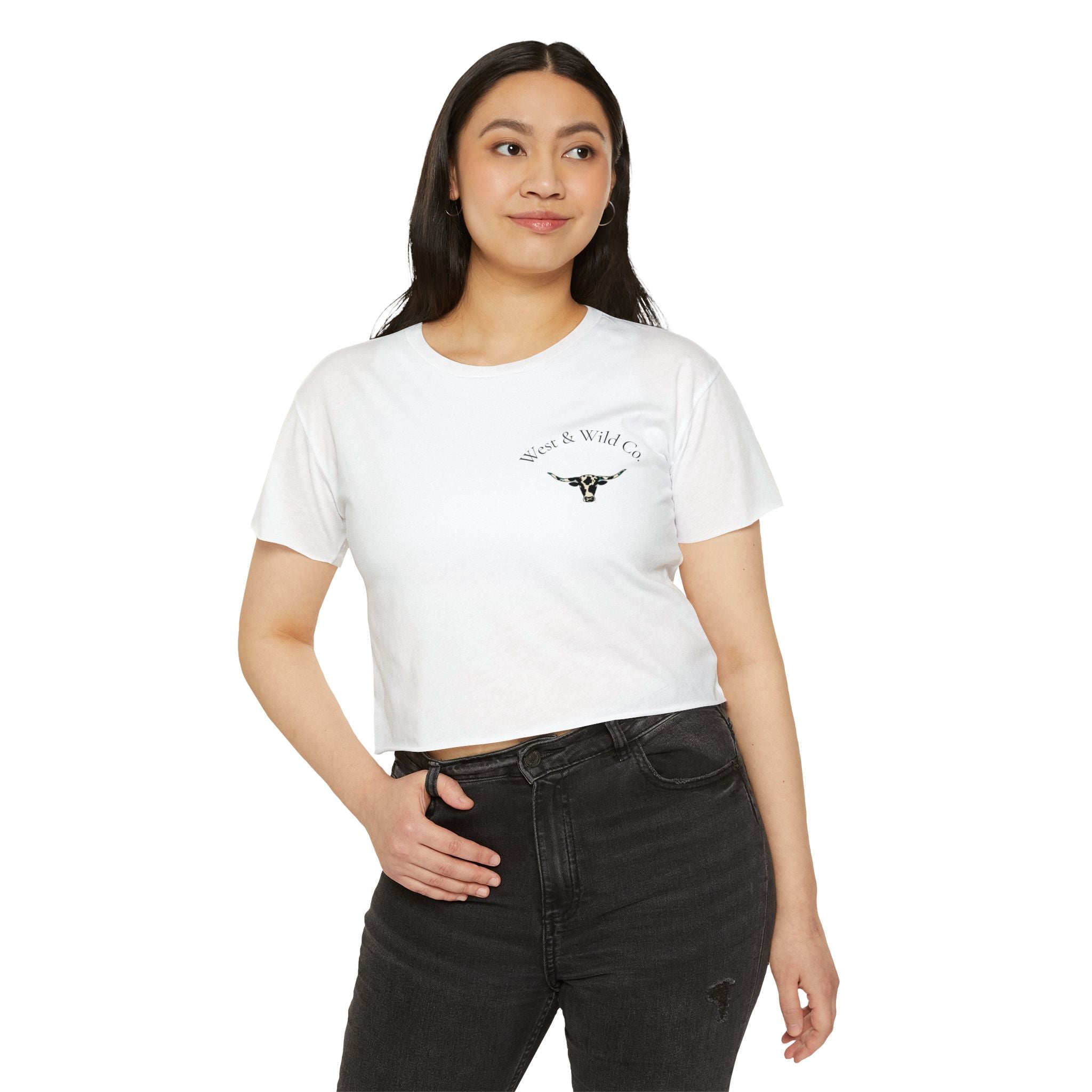 Western Outlaw Babe Club Crop Top — Women's Festival Graphic Tee