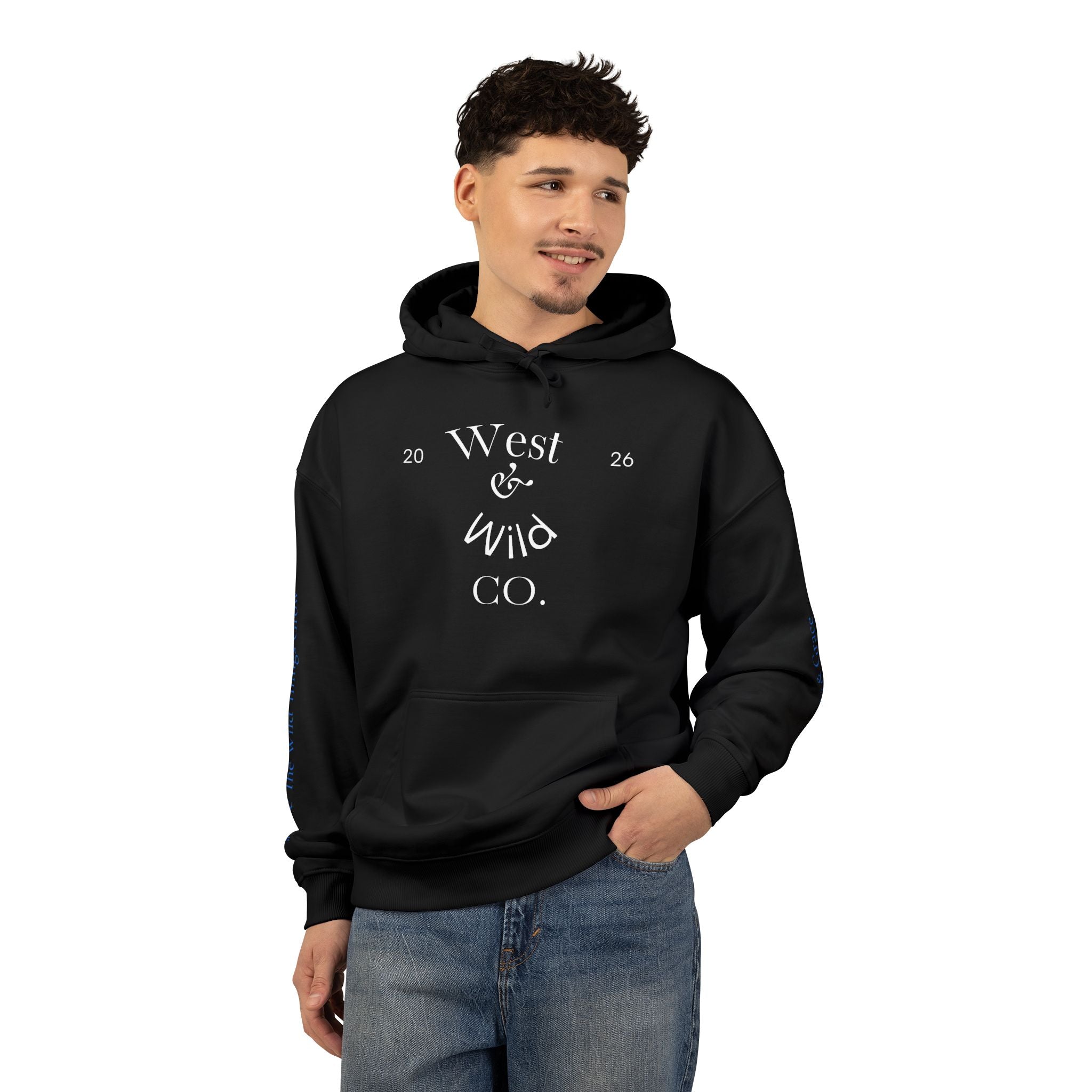 West & Wild Co. Longhorn Hoodie — Organic Relaxed Pullover