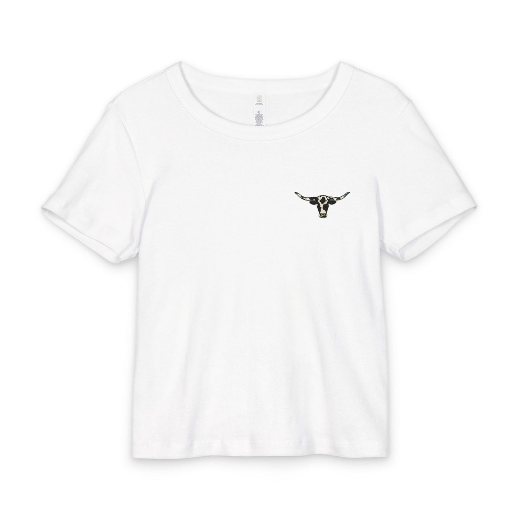 Western Rodeo Baby Tee — "Wild Boars & Cowboy Boots" Graphic