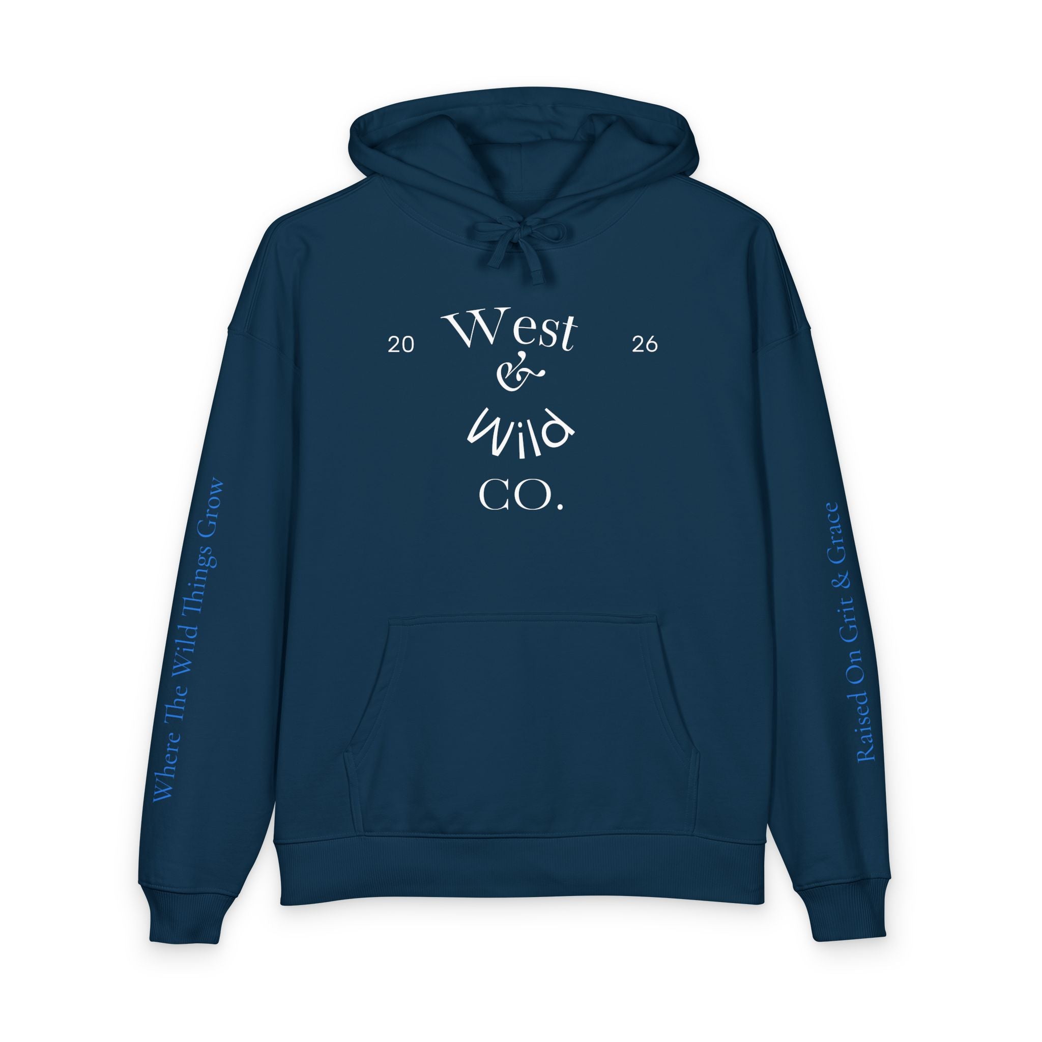 West & Wild Co. Longhorn Hoodie — Organic Relaxed Pullover