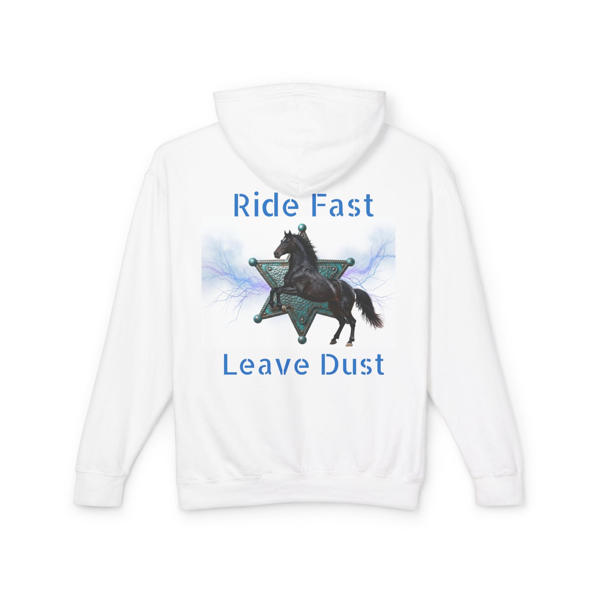 Ride Fast Leave Dust Hoodie — Western Black Stallion Pullover