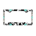 Turquoise Concho Cowhide Metal License Plate Frame