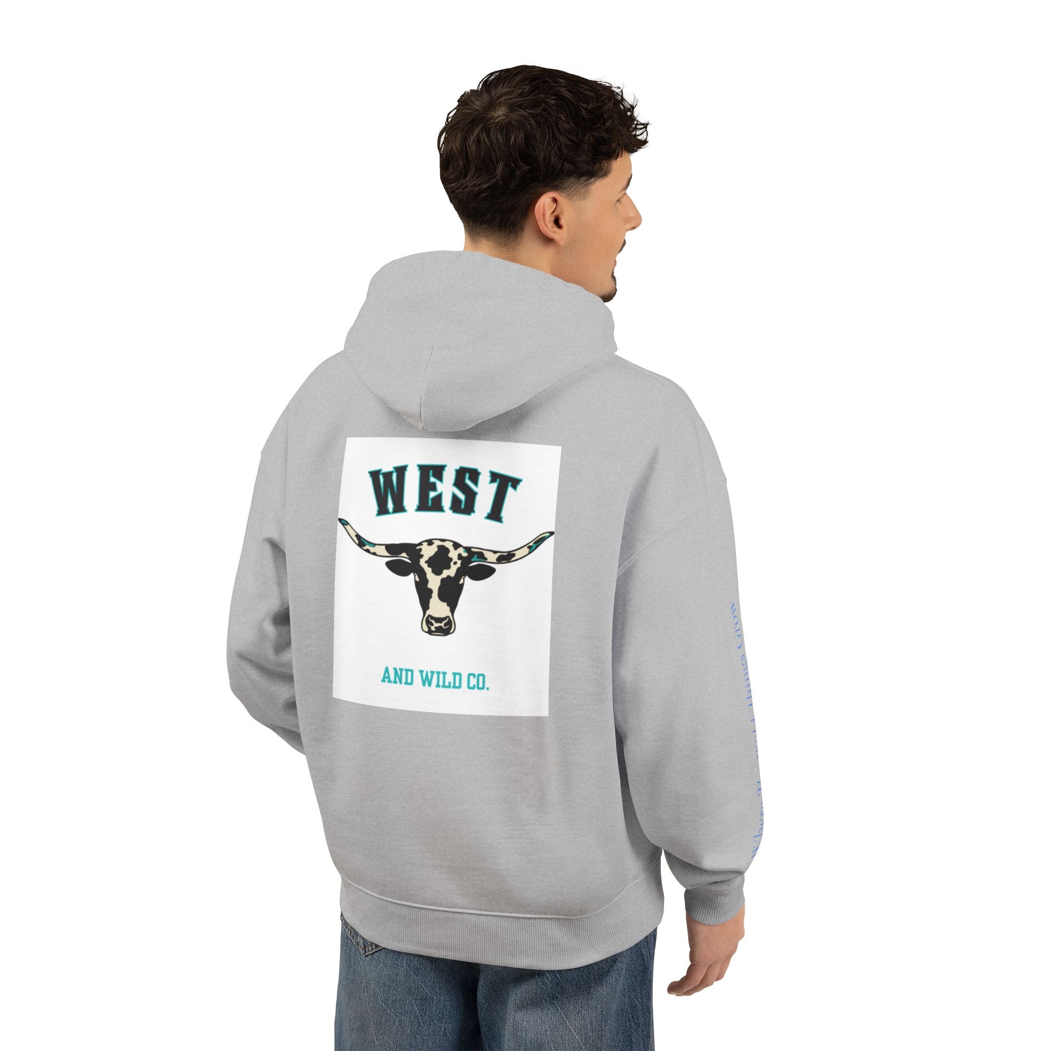 West & Wild Co. Longhorn Hoodie — Organic Relaxed Pullover