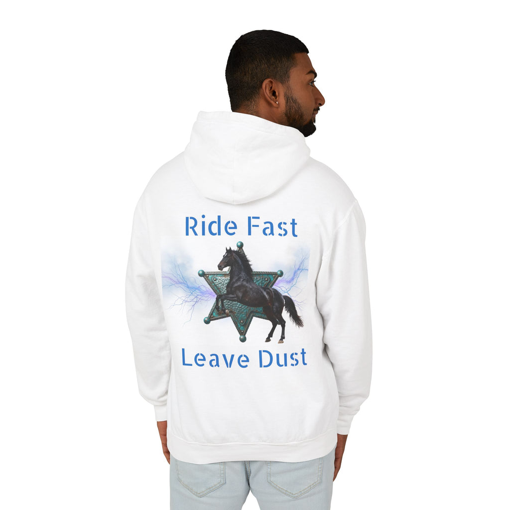 Ride Fast Leave Dust Hoodie — Western Black Stallion Pullover