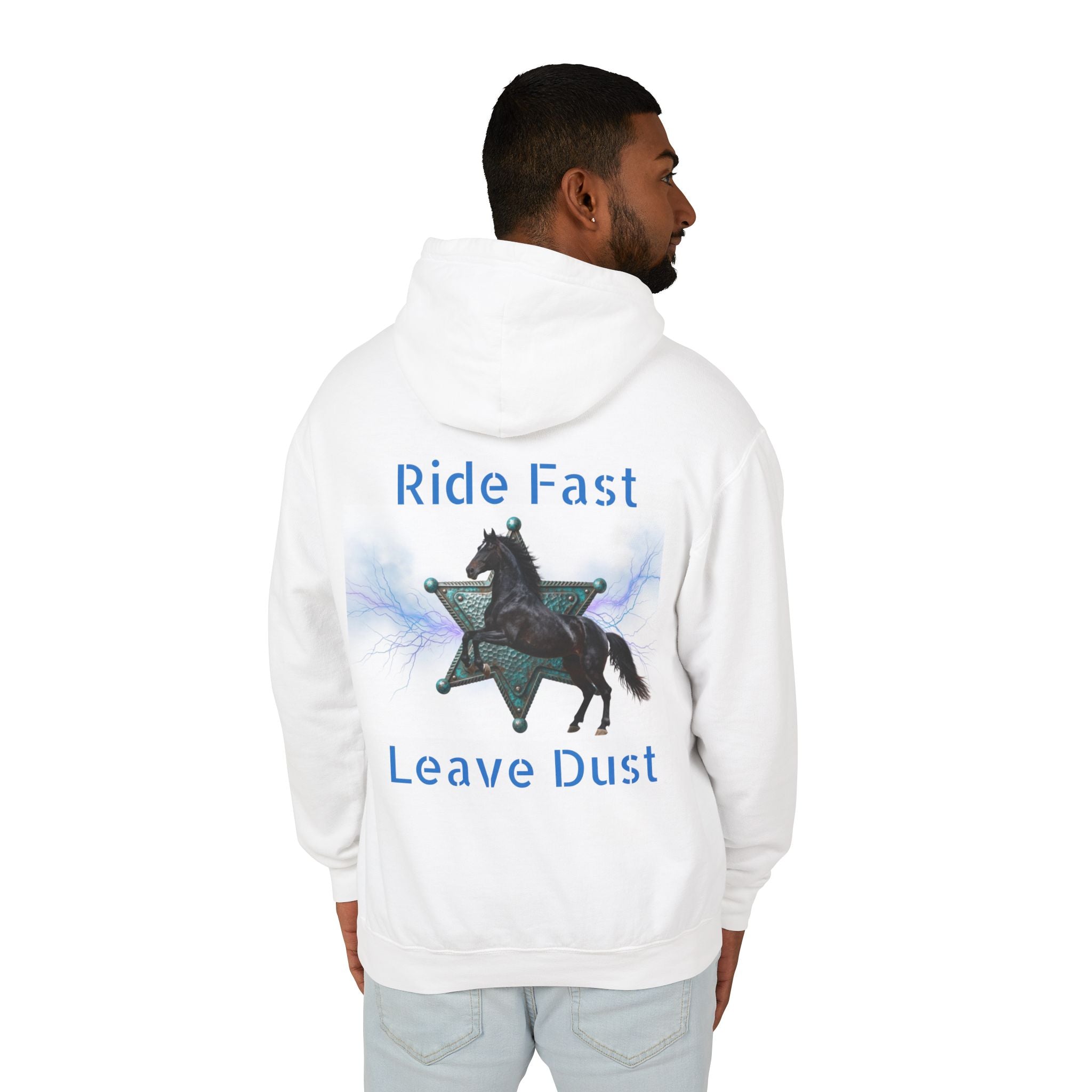 Ride Fast Leave Dust Hoodie — Western Black Stallion Pullover