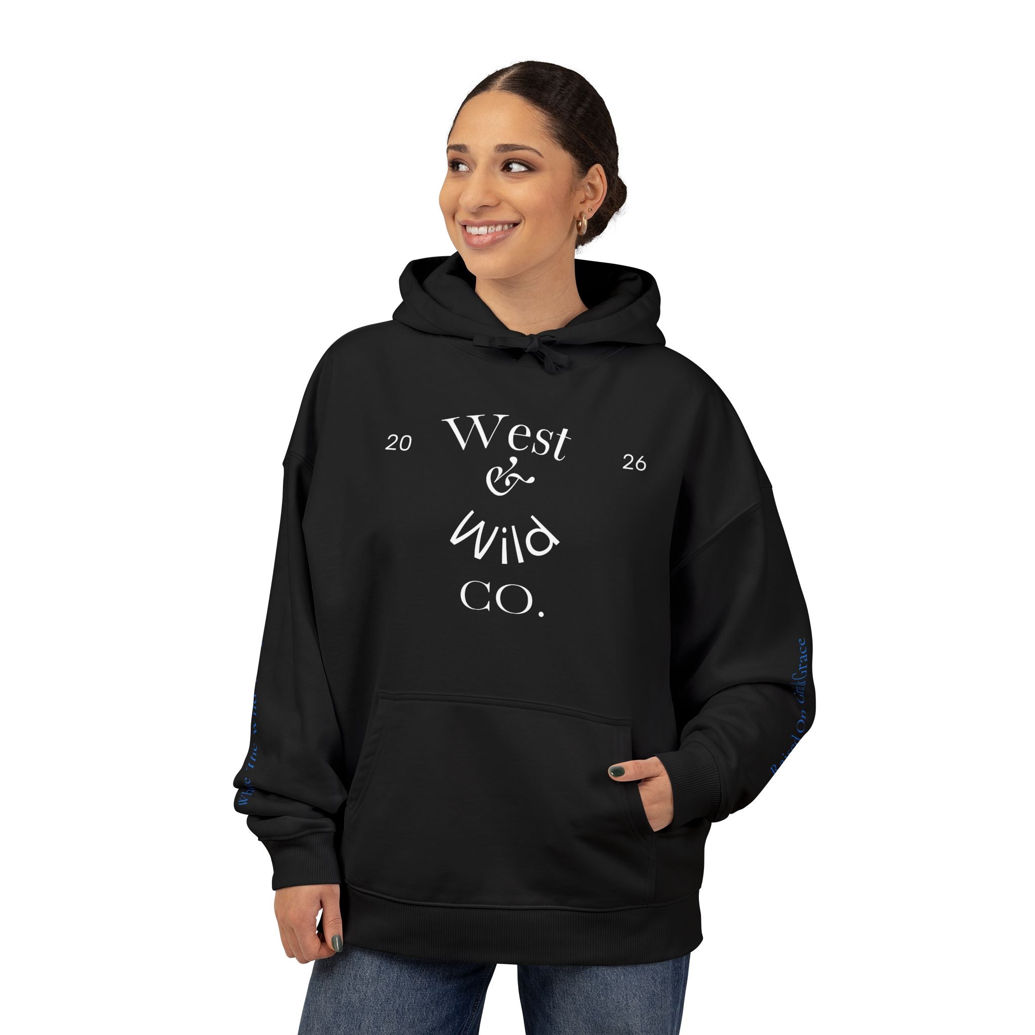 West & Wild Co. Longhorn Hoodie — Organic Relaxed Pullover