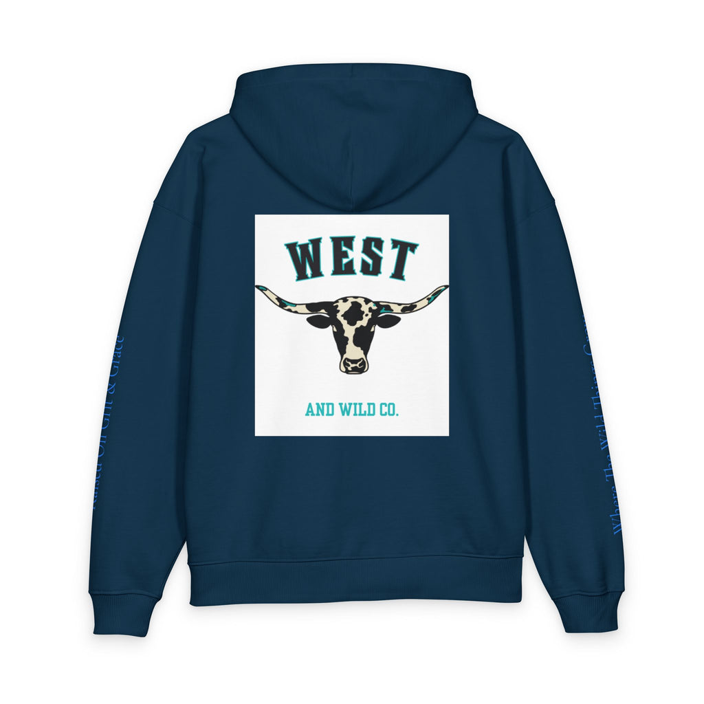 West & Wild Co. Longhorn Hoodie — Organic Relaxed Pullover