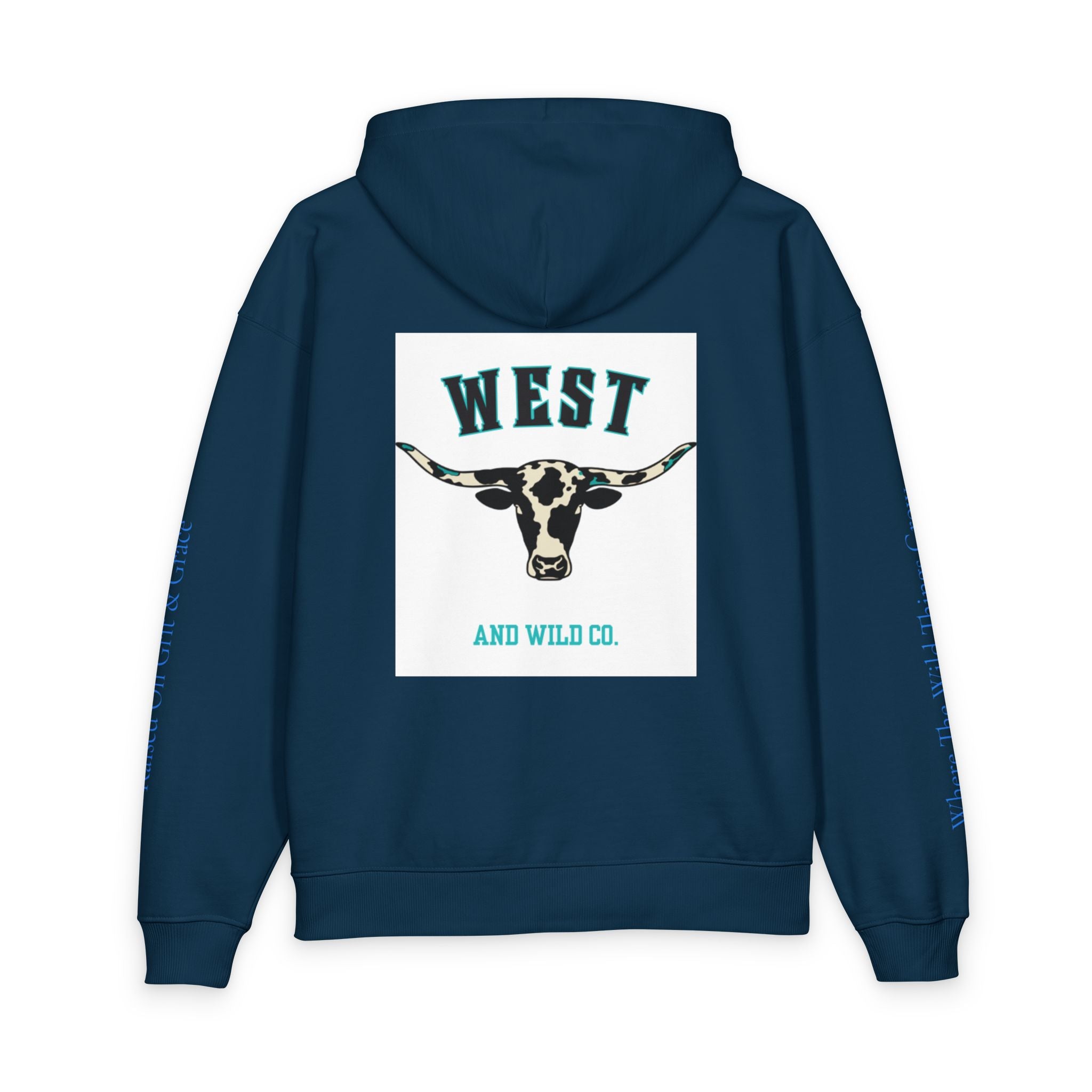 West & Wild Co. Longhorn Hoodie — Organic Relaxed Pullover