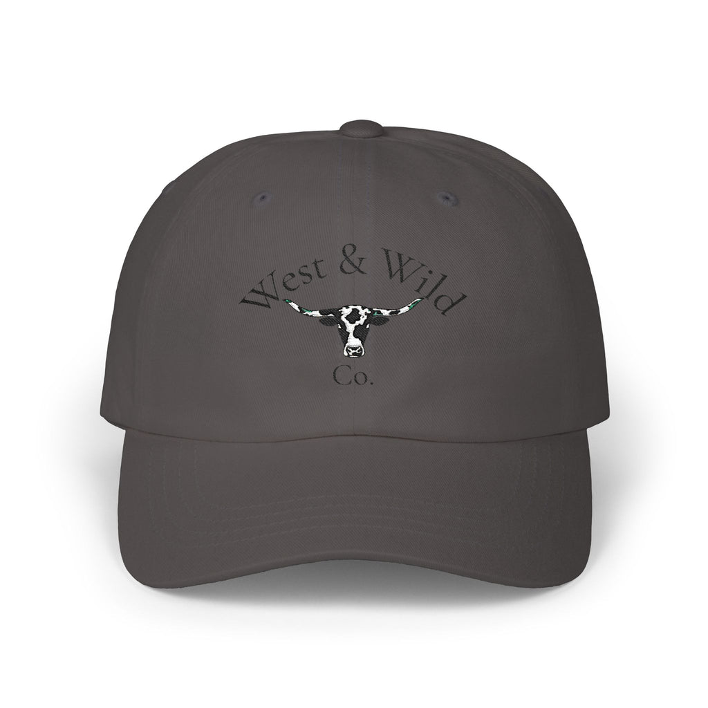 West & Wyld Co. Dad Cap — Cow Skull Logo Baseball Hat