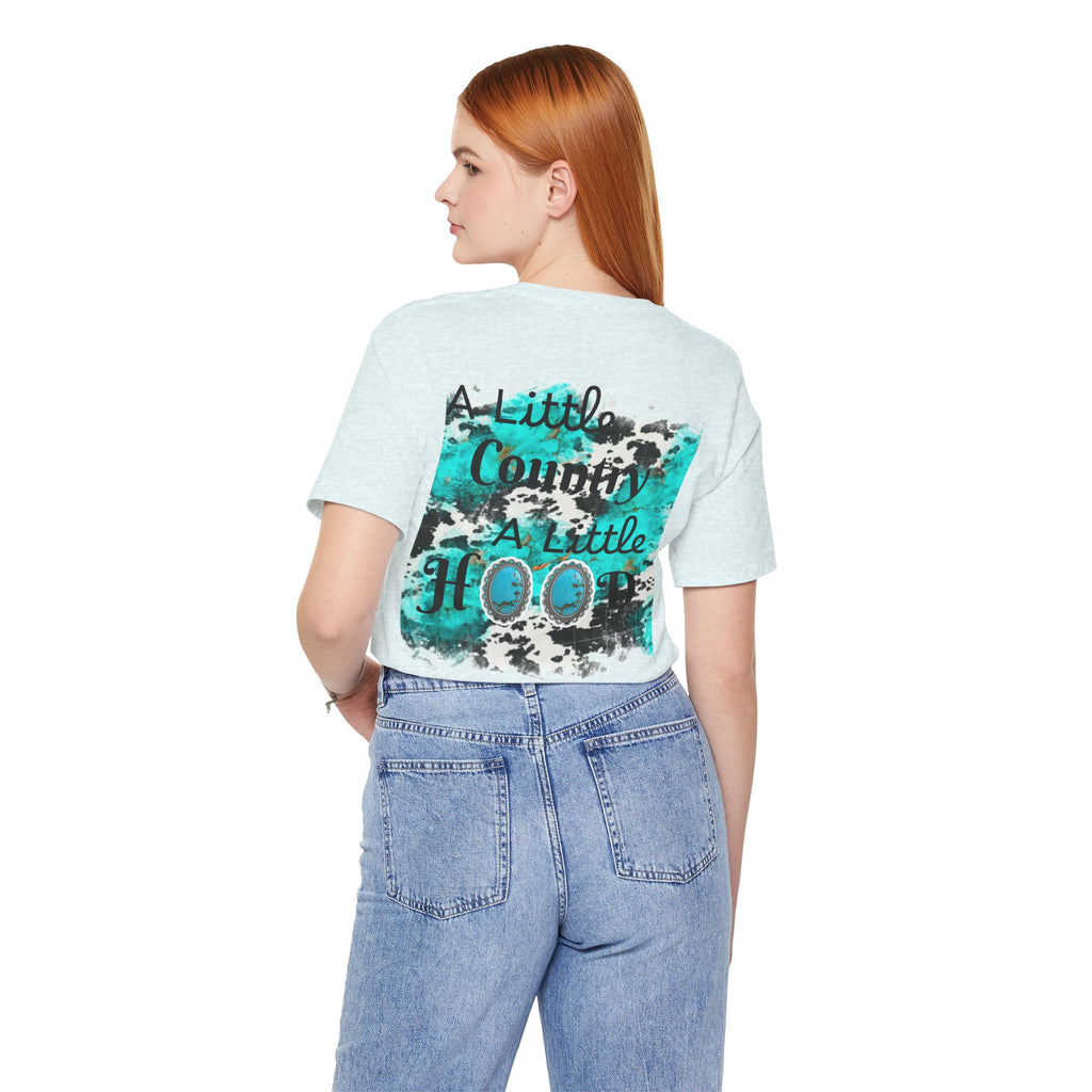 Country + Rodeo Graphic Tee — “A Little Country A Little Hood” Cotton T‑Shirt