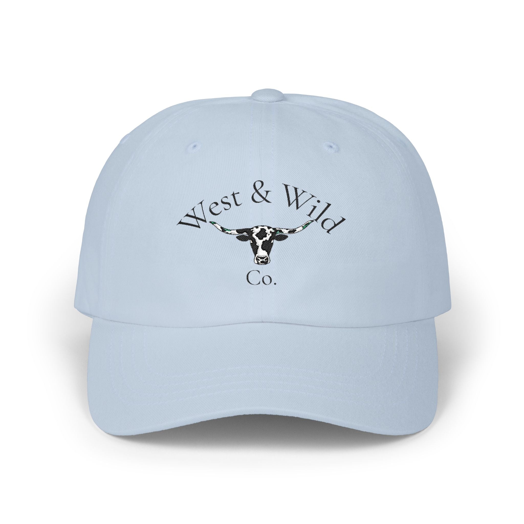 West & Wyld Co. Dad Cap — Cow Skull Logo Baseball Hat