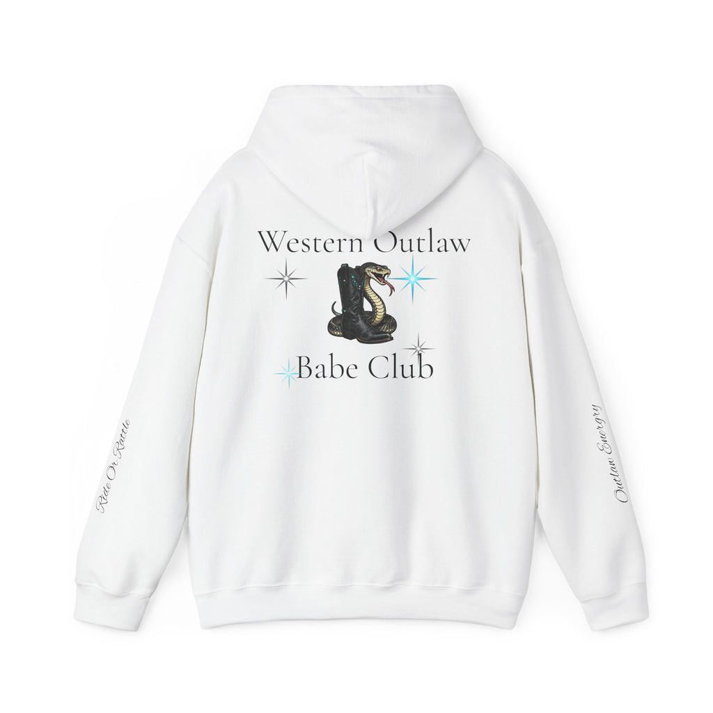 Western Outlaw Babe Club Hoodie — Vintage Snake Graphic Pullover