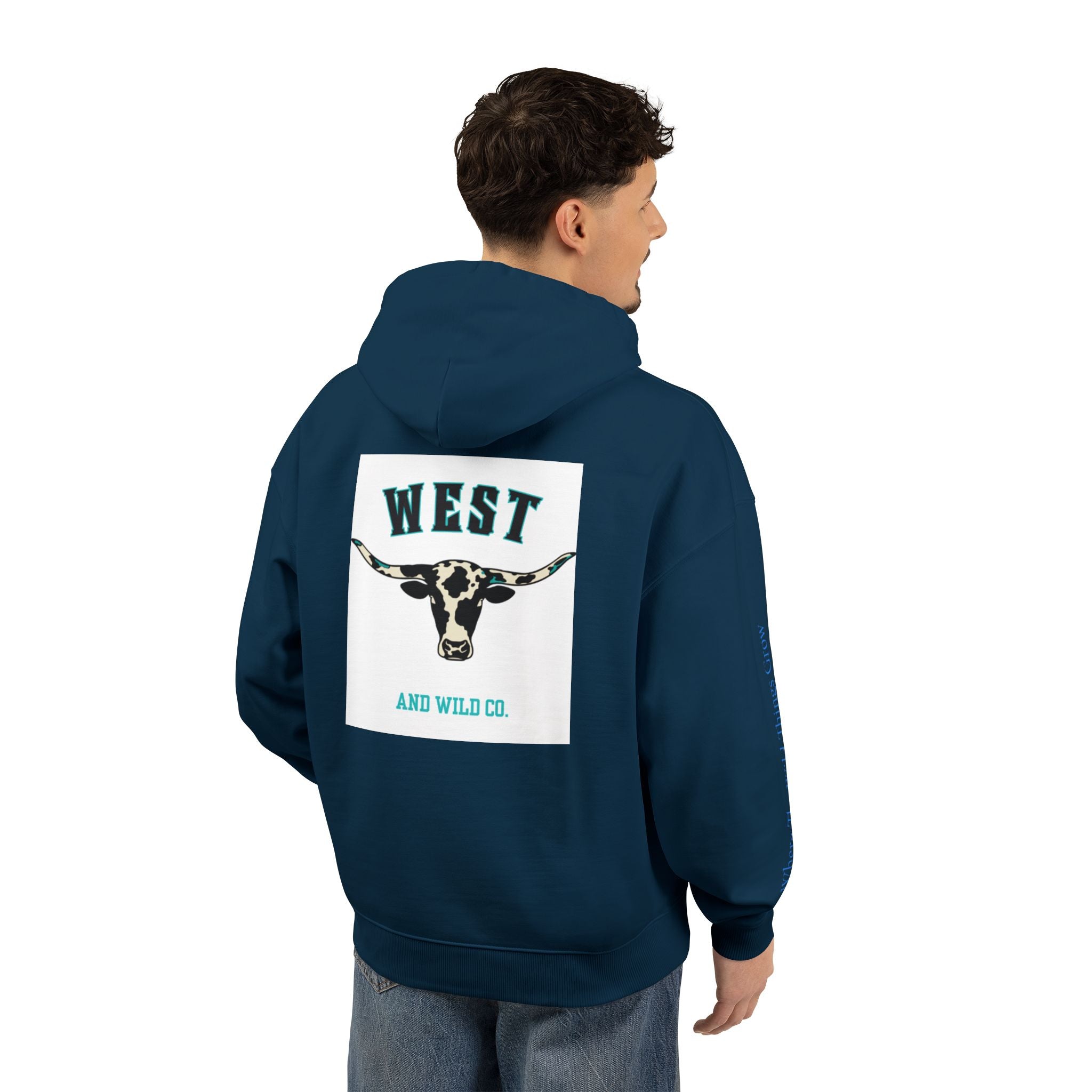 West & Wild Co. Longhorn Hoodie — Organic Relaxed Pullover
