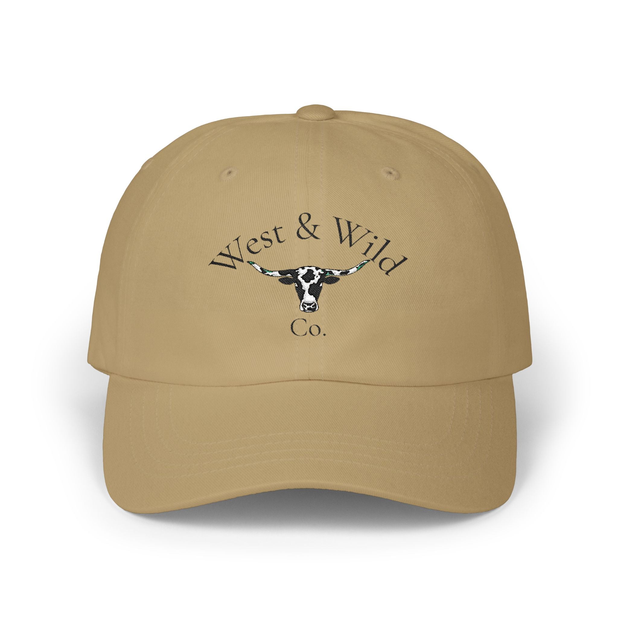 West & Wyld Co. Dad Cap — Cow Skull Logo Baseball Hat