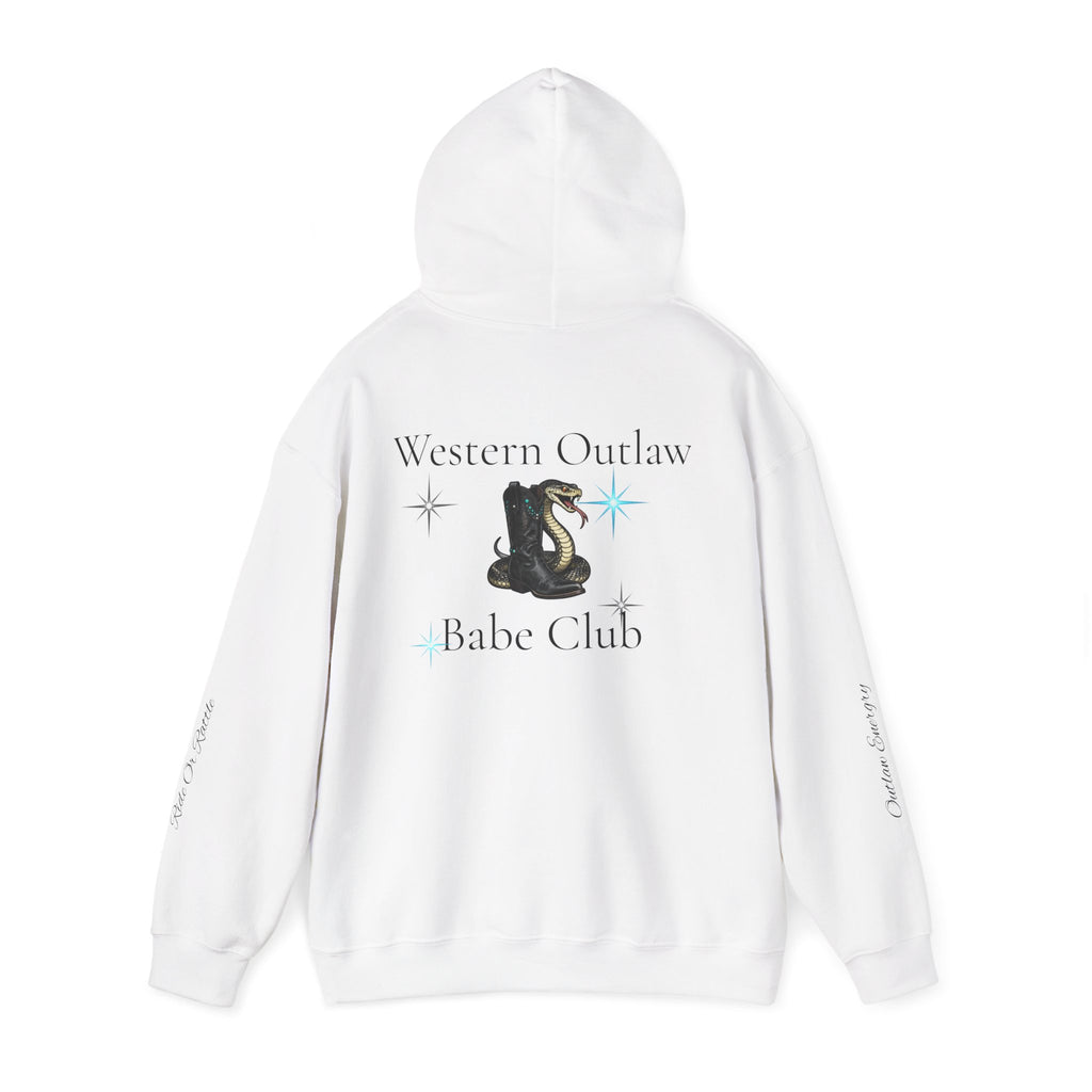 Western Outlaw Babe Club Hoodie — Vintage Snake Graphic Pullover