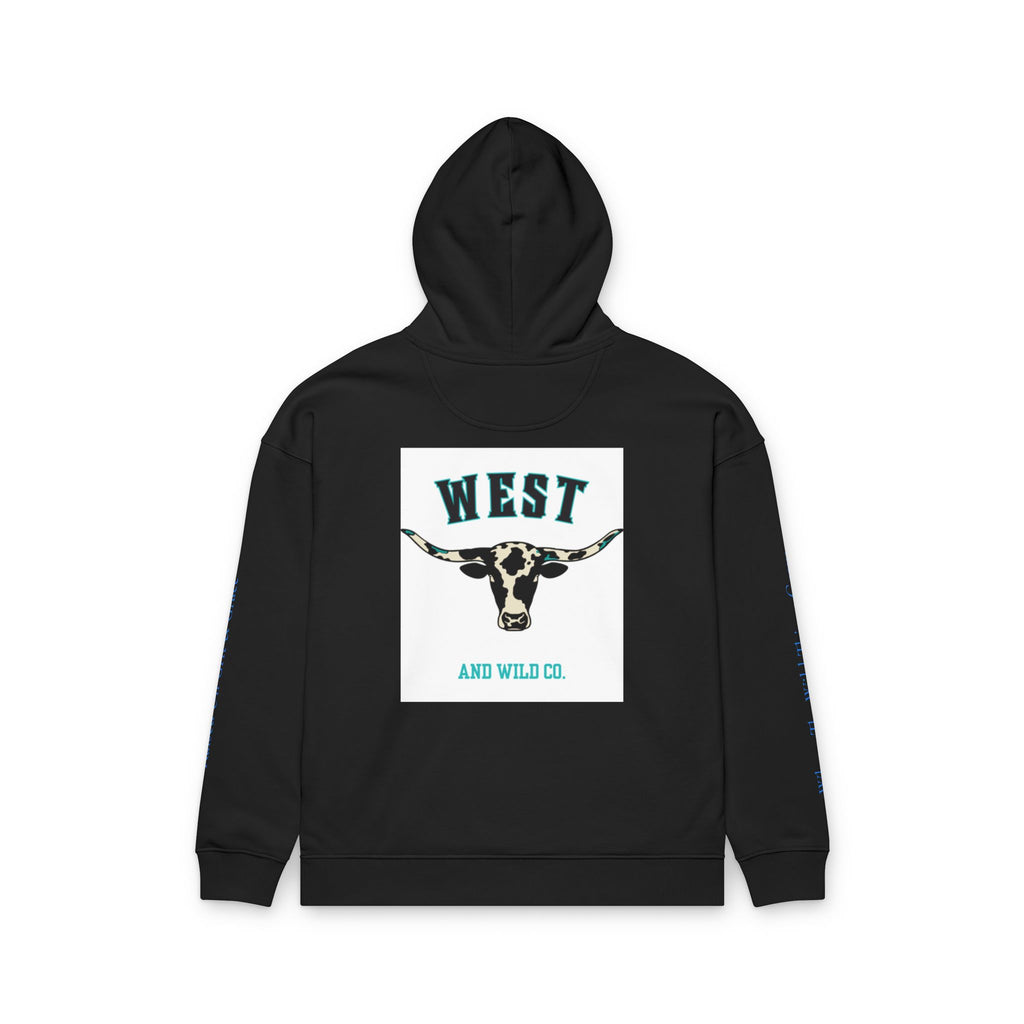 West & Wild Co. Longhorn Hoodie — Organic Relaxed Pullover