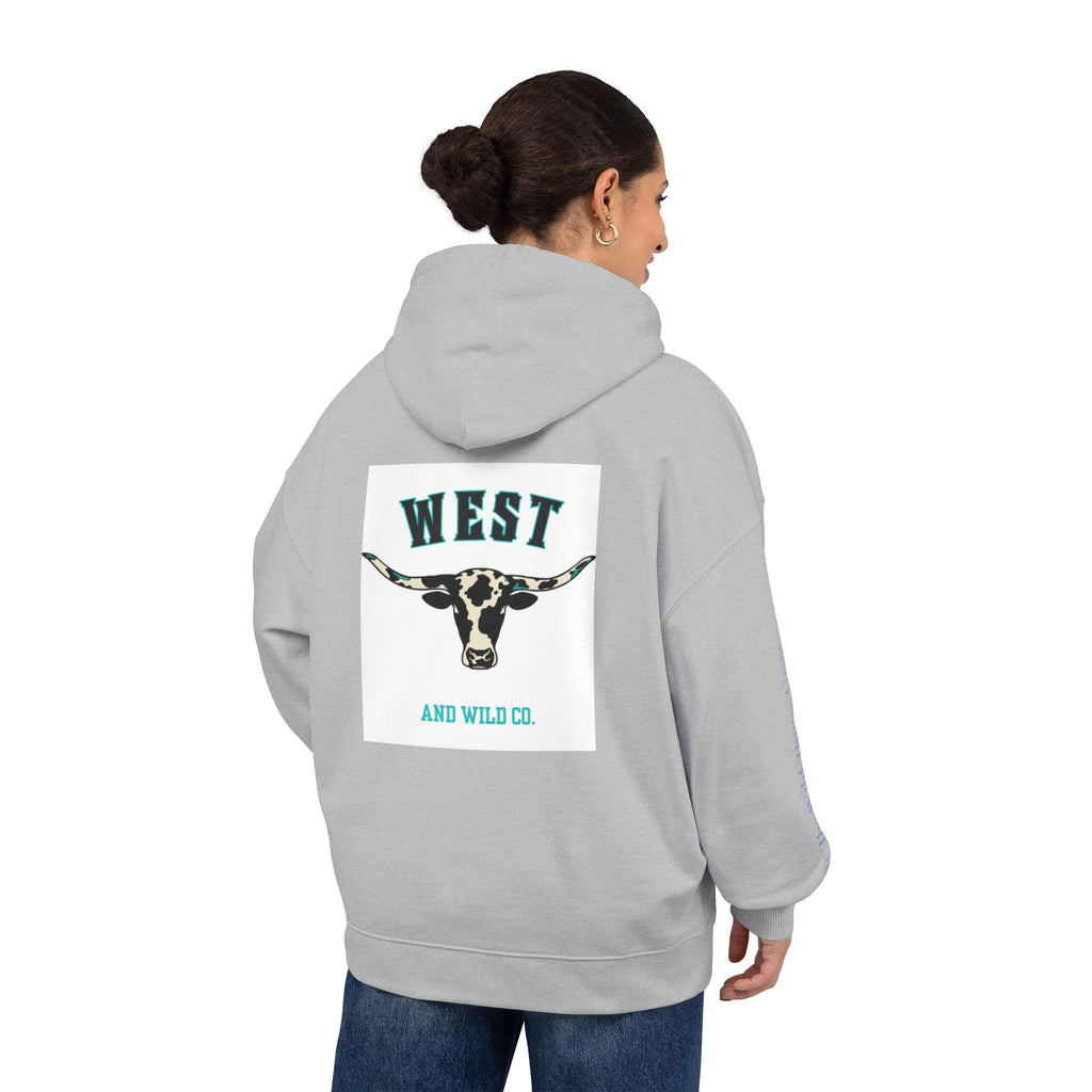 West & Wild Co. Longhorn Hoodie — Organic Relaxed Pullover
