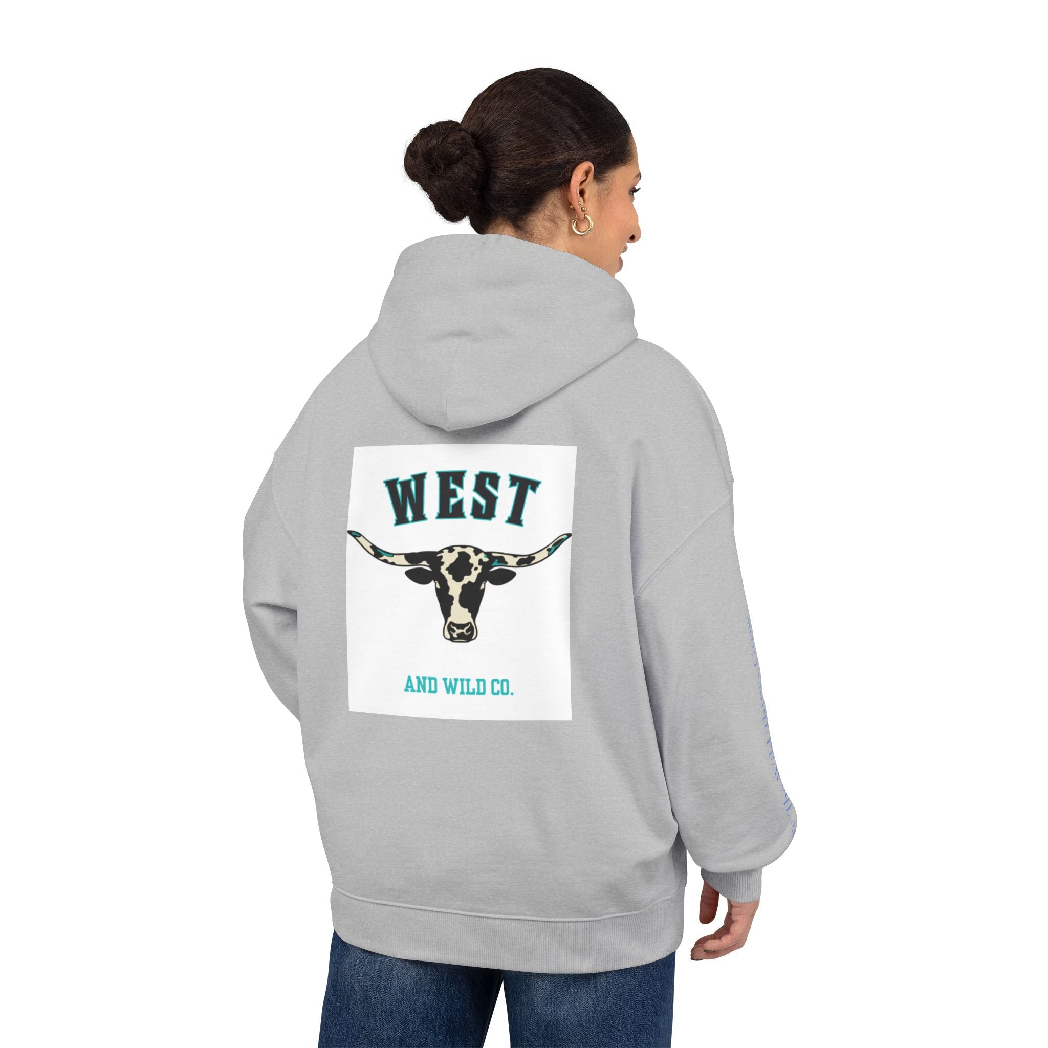 West & Wild Co. Longhorn Hoodie — Organic Relaxed Pullover